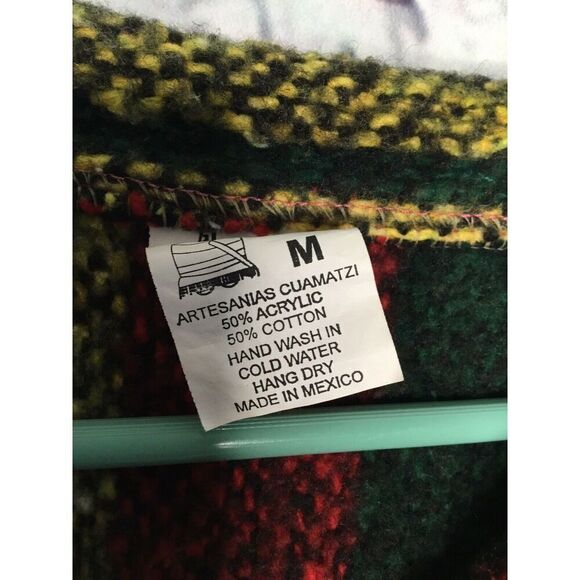 Artesanias Cuamatzi Women’s Medium Rug Baja Hoodie Boho Mexican Art Top - Picture 3 of 12